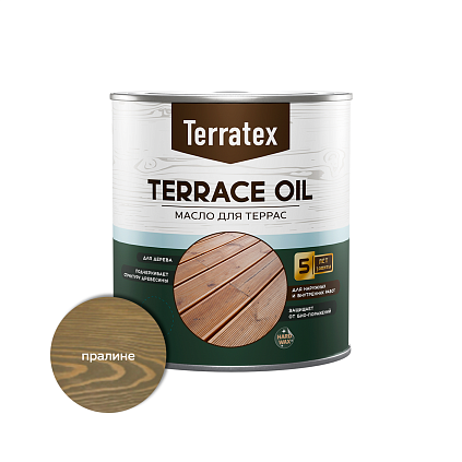 Масло для террас Terratex ПРАЛИНЕ 0,75л  - №1