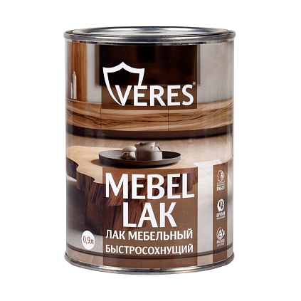 Лак мебельный "VERES" матовый быстросохнущий 0,9л (Распродажа) - №1