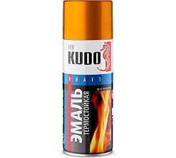 Эмаль-аэрозоль термостойкая Золотая 520мл KUDO KU-5007 (Распродажа)