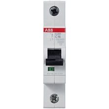 Выключатель автоматический модульный 1п C 16А 6кА S201 C16 ABB 2CDS251001R0164
