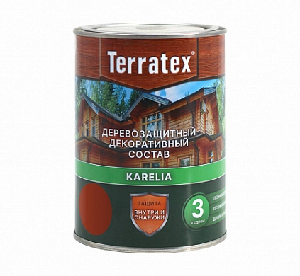 Деревозащитный состав Terratex KARELIA КРАСНОЕ ДЕРЕВО 1л - №1