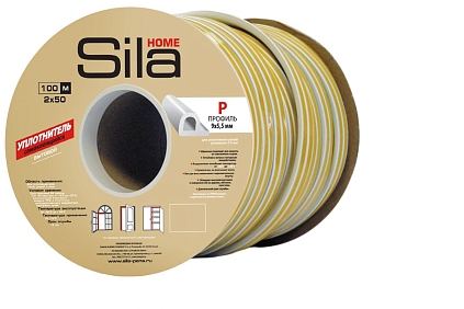 Уплотнитель SILA HOME Р-профиль, белый - №1