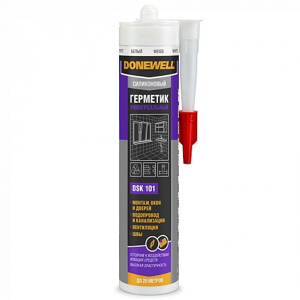 Герметик силиконовый DONEWELL 260мл, прозрачный - №1