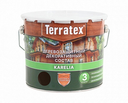 Деревозащитный состав Terratex KARELIA ЭБЕНОВОЕ ДЕРЕВО 3л (Распродажа) - №1