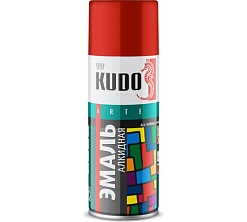 Эмаль-аэрозоль универсальная Красная 520мл KUDO  KU-1003
