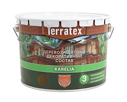 Деревозащитный состав Terratex KARELIA ПАЛИСАНДР 9л
