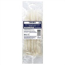 Хомут кабельный нейлоновый бел. 4.8х350 (уп.100шт) TOKOV ELECTRIC TKE-HNS-4.8-350-W/100