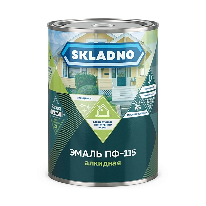 Эмаль ПФ-115 КРЕМОВАЯ 0,8кг Skladno - №1