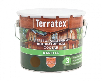 Деревозащитный состав Terratex KARELIA ПАЛИСАНДР 3л - №1