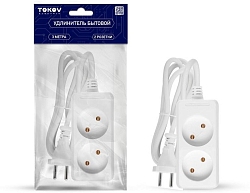 Удлинитель 2*3м без заземл. 10А 2*0.75 TOKOV ELECTRIC TKE-C01-BU2-3-075