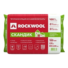Утеплитель РОКВУЛ Лайт Баттс СКАНДИК 100*600*800 6 плит (2,88м2, 0,288м3)