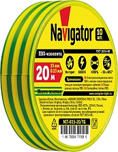 Изолента ПВХ 15мм (рул.20м) жел/зел. NIT-B15-20/YG Navigator 71108