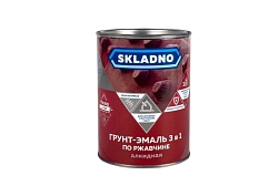 Грунт-эмаль 3в1 СЕРАЯ 0,8 кг Skladno
