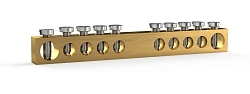 Шина PEN "земля-ноль" 6х9мм 10 отвер. латунь TOKOV ELECTRIC TKE-BCB-69-10-N/PEN