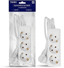 Удлинитель 3*2м с заземл. 16А 3*1 TOKOV ELECTRIC TKE-C01-BU3-2-1-Z