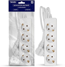 Удлинитель 4*3м с заземл. 16А 3*1 TOKOV ELECTRIC TKE-C01-BU4-3-1-Z