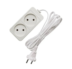 Удлинитель 2*3м без заземл. 10А IP20 2.2кВт ПВС Союз 481S-1203