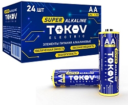 Элемент питания алкалиновый AA/LR6 (уп.24шт) TOKOV ELECTRIC TKE-ALS-LR6/C24