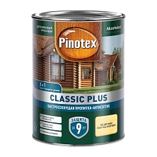 Пропитка Pinotex Classic Plus 3в1 Ель натуральная 0,9л Распродажа