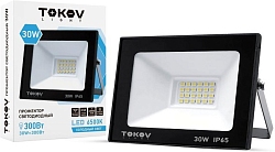 Прожектор светодиодный 30Вт 1700лм 6500К IP65 черн. (TKL) TOKOV ELECTRIC TKL-FL/LED-30-6.5K-IP65