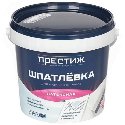 Шпатлевка латексная БЕЛАЯ 3кг Престиж (Распродажа) - №1