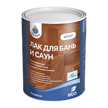 Лак для бань и саун Аква 1л